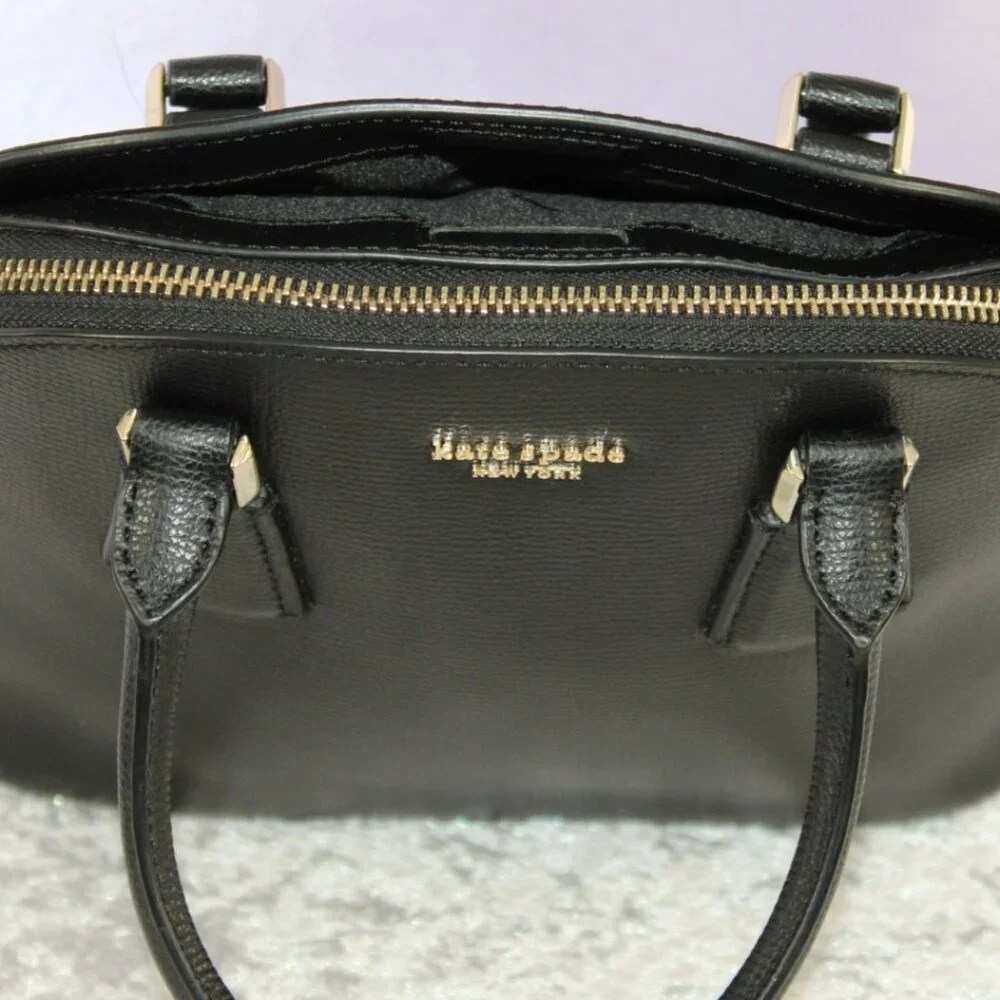 Kate Spade New York Small Dome Satchel Crossbody – Black Pebbled Leather - Picture 5 of 15